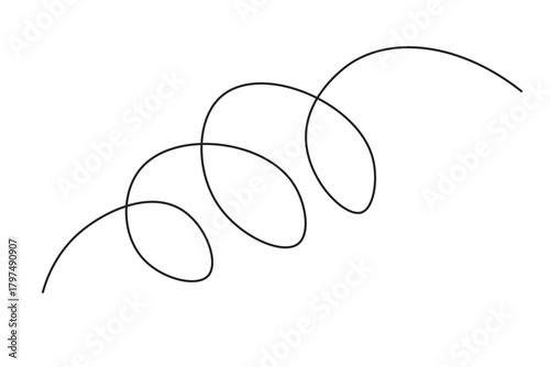 Wavy curvy black color long squiggles line, loopy line, wave line modern stock vector image


