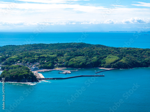 田代島の仁斗田港（宮城県石巻市）