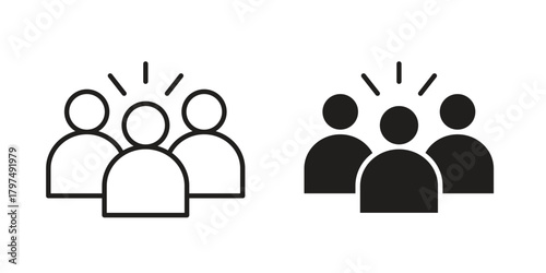 Community icon in line design. Simple icon vector