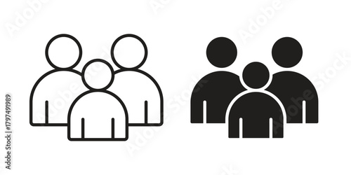 Community icon in line design. Simple icon vector