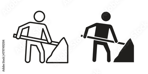 Construction icon in line design. Simple icon vector