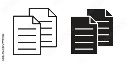 Copy icon in line design. Simple icon vector