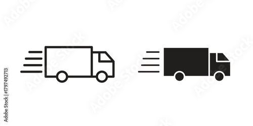 Delivery icon in line design. Simple icon vector