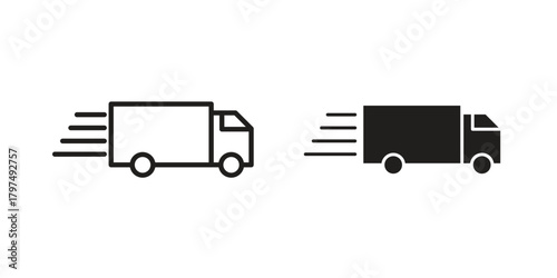 Delivery icon in line design. Simple icon vector