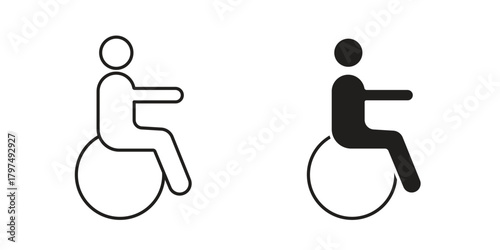 Disable icon in line design. Simple icon vector