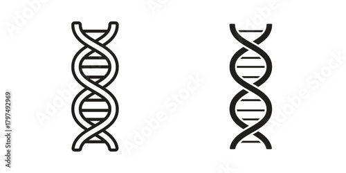DNA icon in line design. Simple icon vector