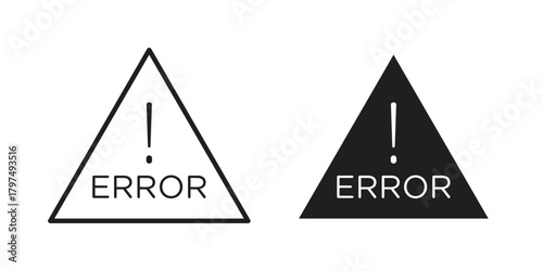 Error icon in line design. Simple icon vector