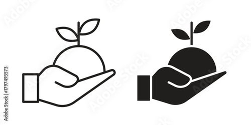 Environment icon in line design. Simple icon vector