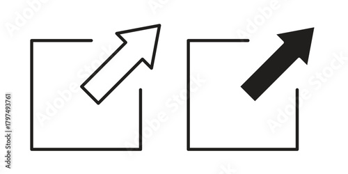 External link icon in line design. Simple icon vector