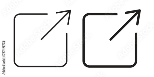 External link icon in line design. Simple icon vector