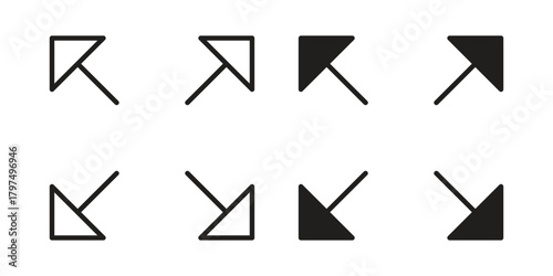 Full size icon in line design. Simple icon vector