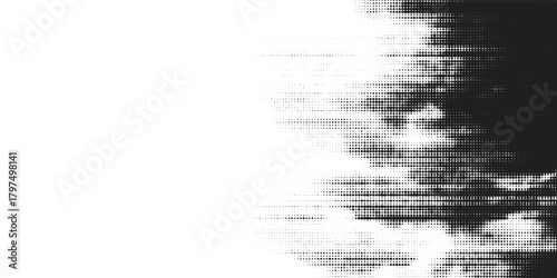 Black and white squared pixels. Abstract glitchy 8 bit video game backdrop. Vector comic bitmap dither screen tone overlay