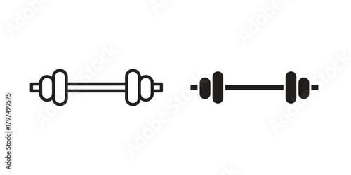 Gym icon in line design. Simple icon vector