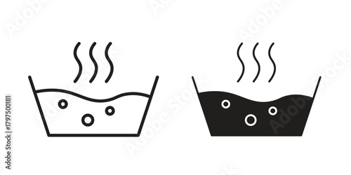 Hot Water icon in line design. Simple icon vector