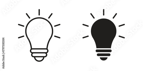 Idea icon in line design. Simple icon vector