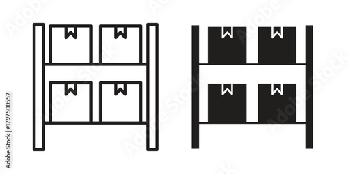 Inventory icon in line design. Simple icon vector