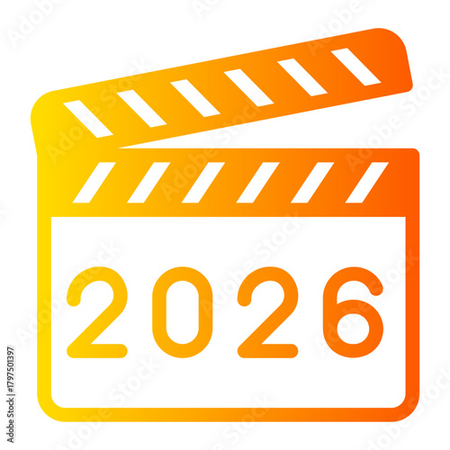 action clapper gradient icon