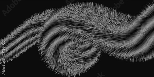 abstract furry black and white background