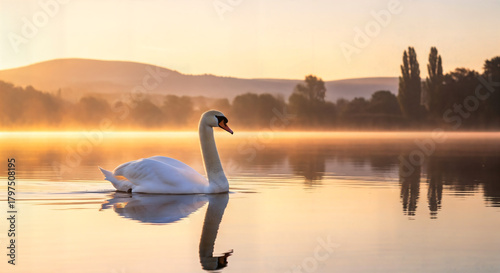 Fototapeta Naklejka Na Ścianę i Meble -  swan on the lake