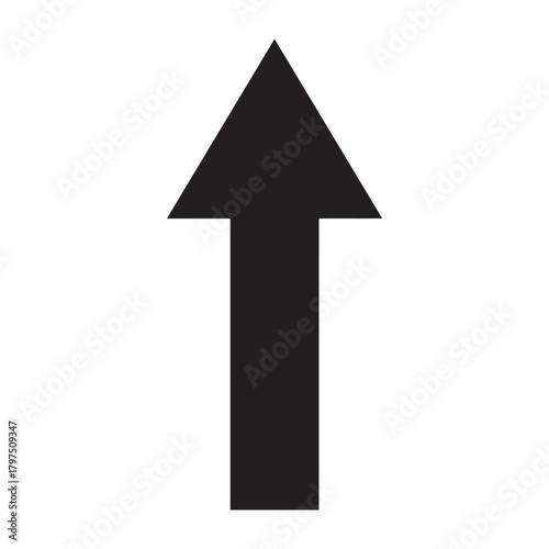 Black arrow pointing upwards
