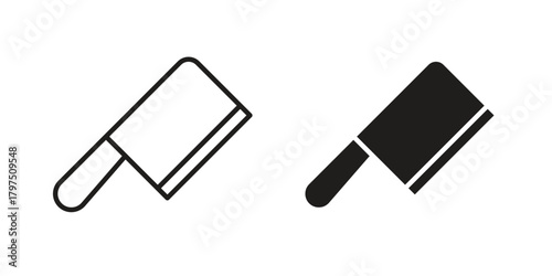 Butcher knife icon on white background. Stock vector icon