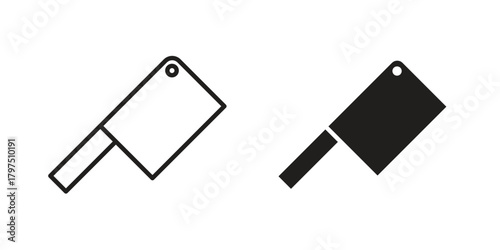 Chopper knife icon on white background. Stock vector icon