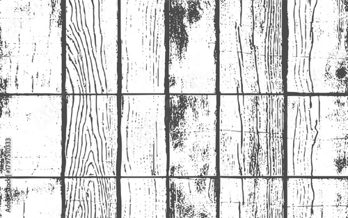 Wooden planks and cracked wood overlay texture for your design. Shabby chic background. Easy to edit vector wood texture backdrop.