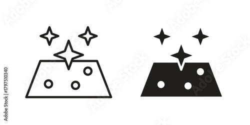 Clean floor surface icon on white background. Stock vector icon