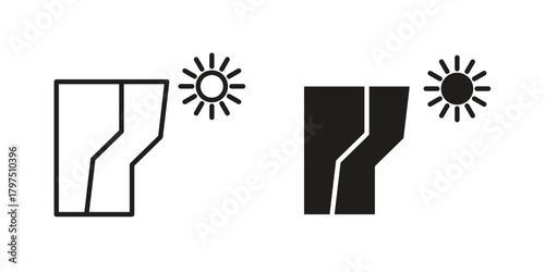 Cliff icon on white background. Stock vector icon