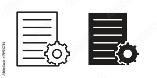 Compile icon on white background. Stock vector icon