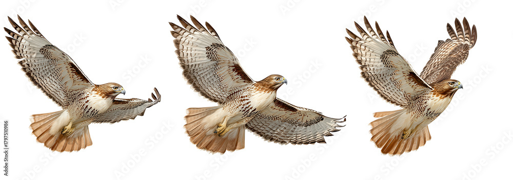 Obraz premium Majestic hawk soaring through the sky showcasing its incredible wingspan and agility during daylight hours