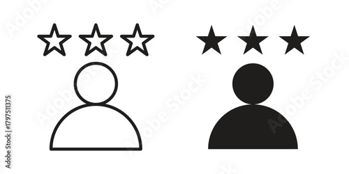 Customer experience icon on white background. Stock vector icon