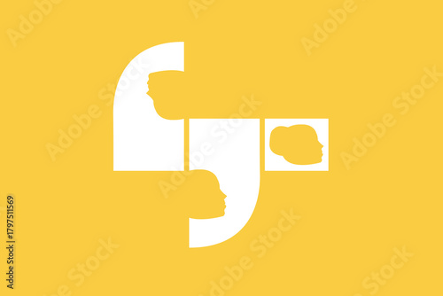 Business people speaks out with loud voice