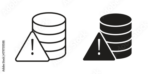 Data loss icon on white background. Stock vector icon