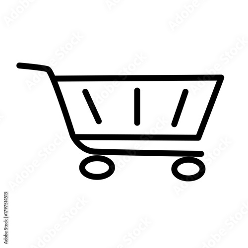 Minimalist Line Icon Set of Shopping Bags and Money Pouches