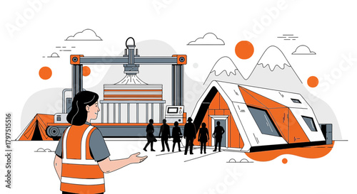 Innovative 3D printing technology for constructing homes with sustainable materials using advanced