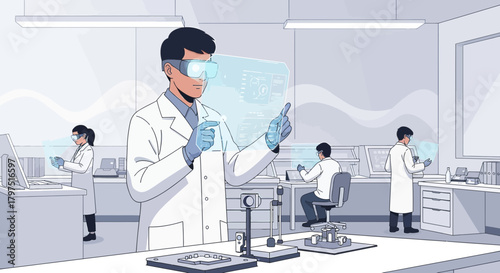 Innovative research and development in a cutting-edge laboratory environment showcasing scientific