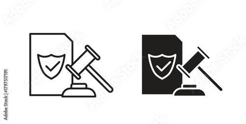 Code of conduct icons, vector symbols. filled flat sign