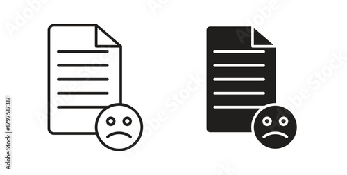 Complaint icons, vector symbols. filled flat sign