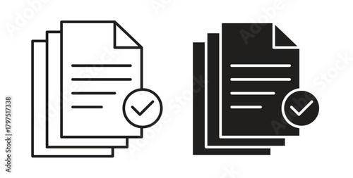 Compliance icons, vector symbols. filled flat sign