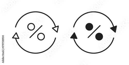 Exchange rate icons, vector symbols. filled flat sign