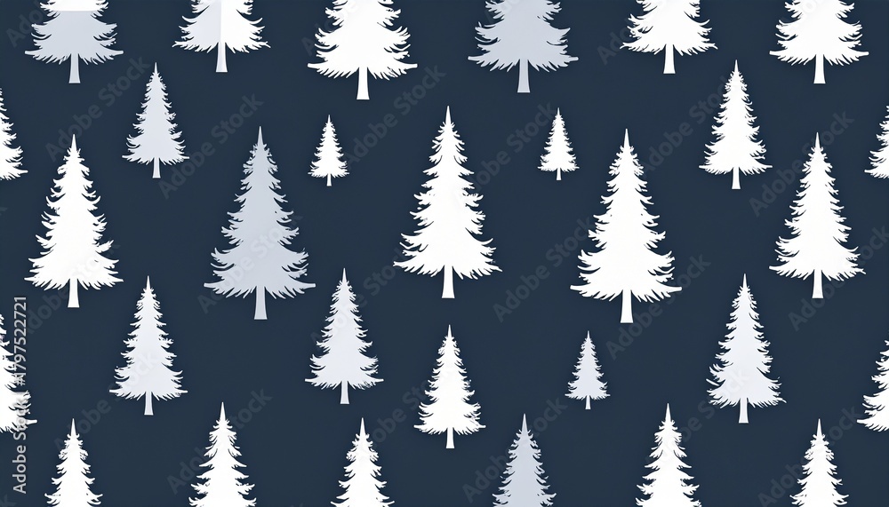 Obraz premium Pine Silhouettes