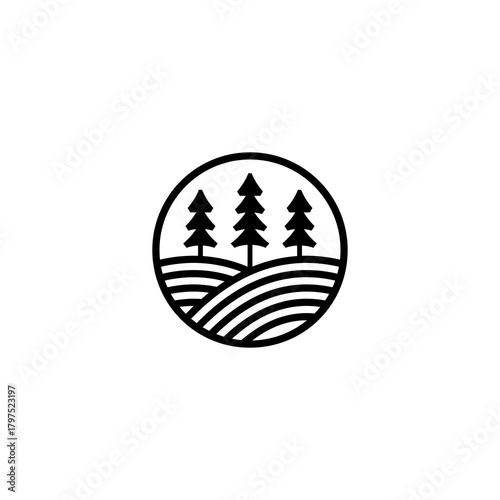 Three pine trees logo 