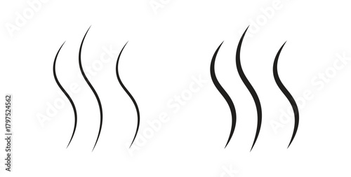 Heat icons, vector symbols. filled flat sign