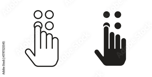 Keypad icons, vector symbols. filled flat sign