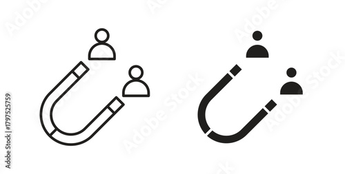 Lead generation icons, vector symbols. filled flat sign