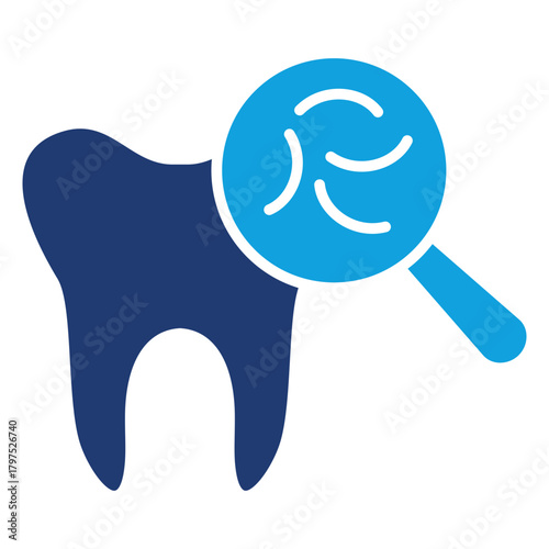 Dental Filling Flat Blue Icon