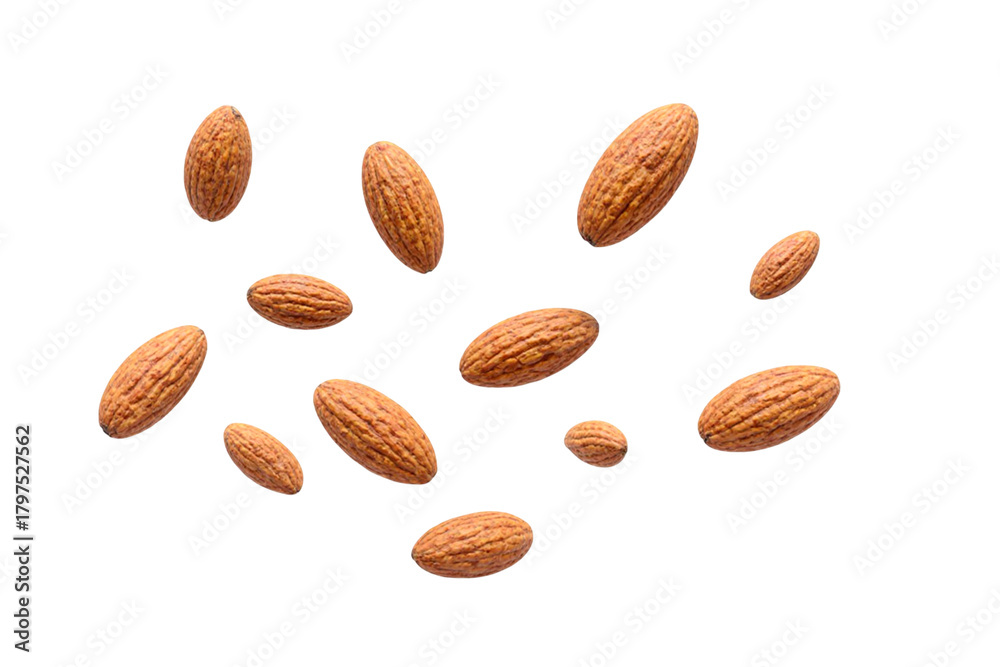 Obraz premium almonds on white background