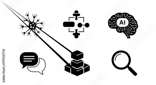 Explore artificial intelligence and machine learning with this modern data science vector, research big data, and unlock the power of innovative solutions now!