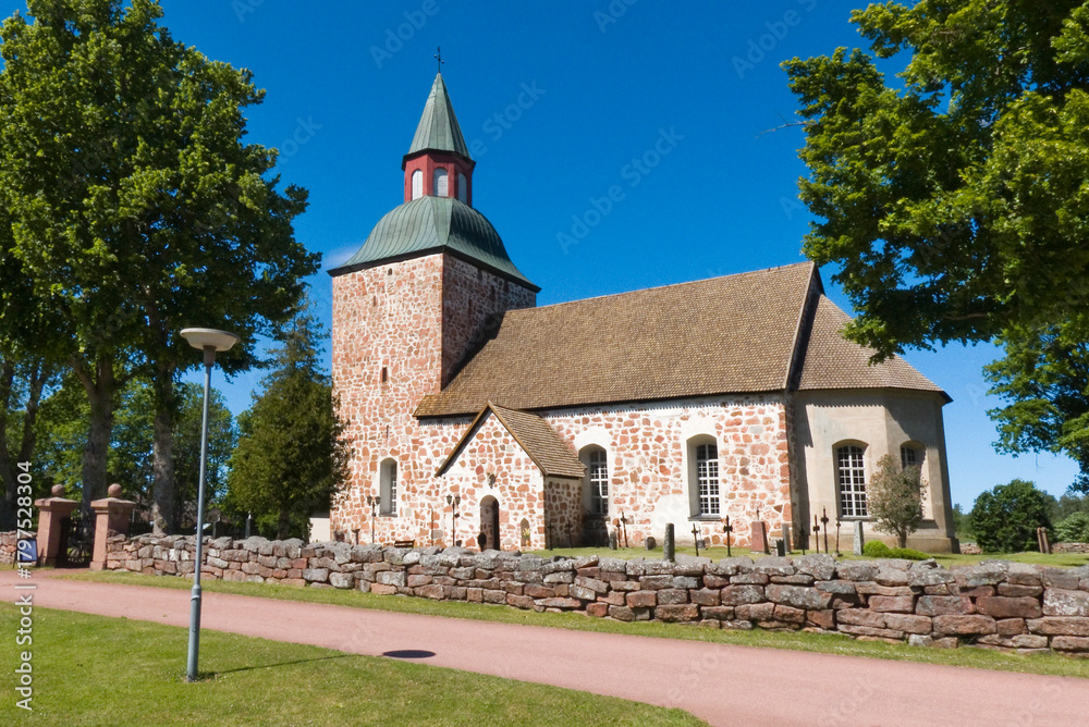 Fototapeta premium Saint Mary's Church in Saltvik on the Åland Islands, Finland